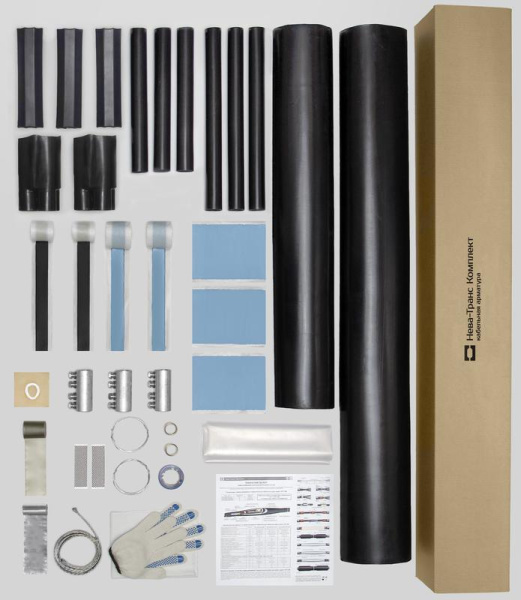 Муфта кабельная соединительная 10кВ СТп(тк) 3х(16-25мм) с болтовыми соединителями Нева-Транс Комплект 22010029